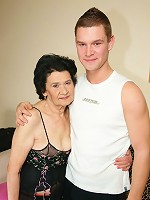 This granny gets fucked by her boy toy